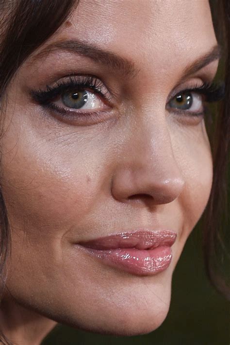 angelina jolie face close up.